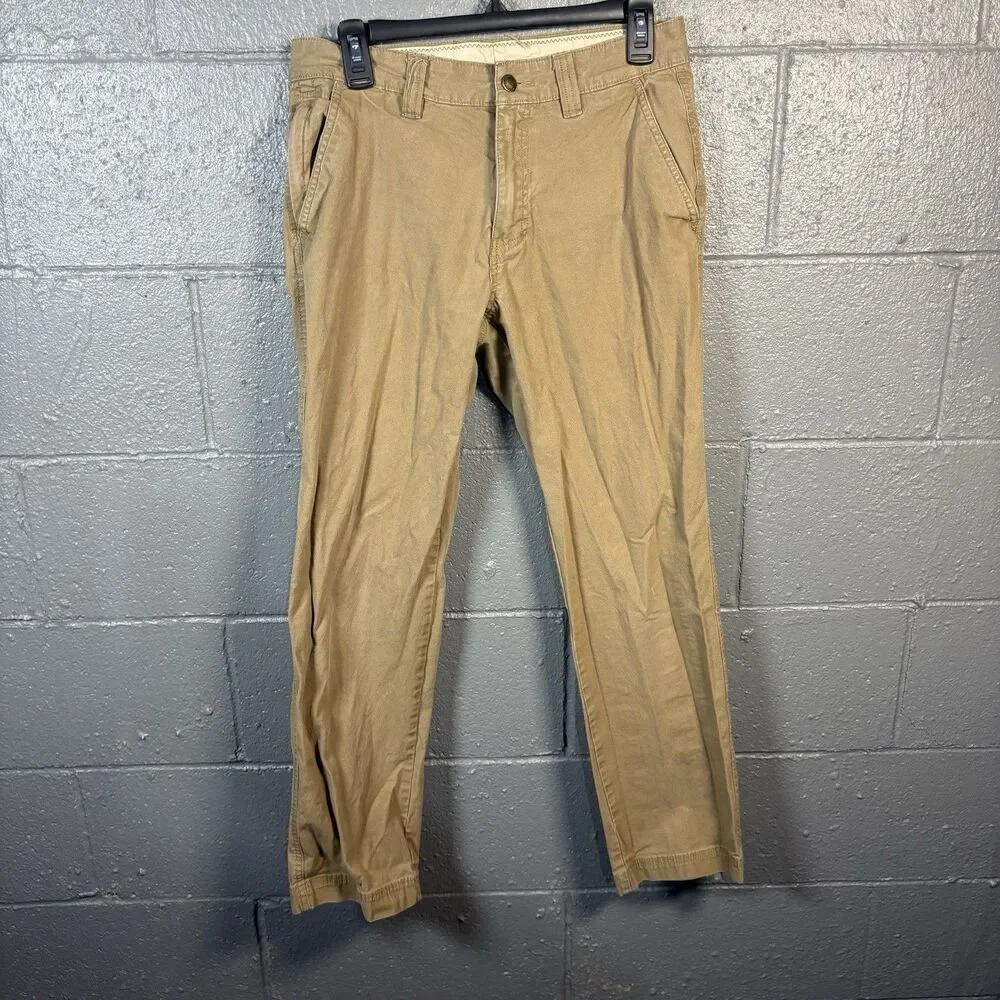 Columbia Pants Mens 30x30 Khaki Regular Fit Stretch Cotton Chino Hiking Outdoor